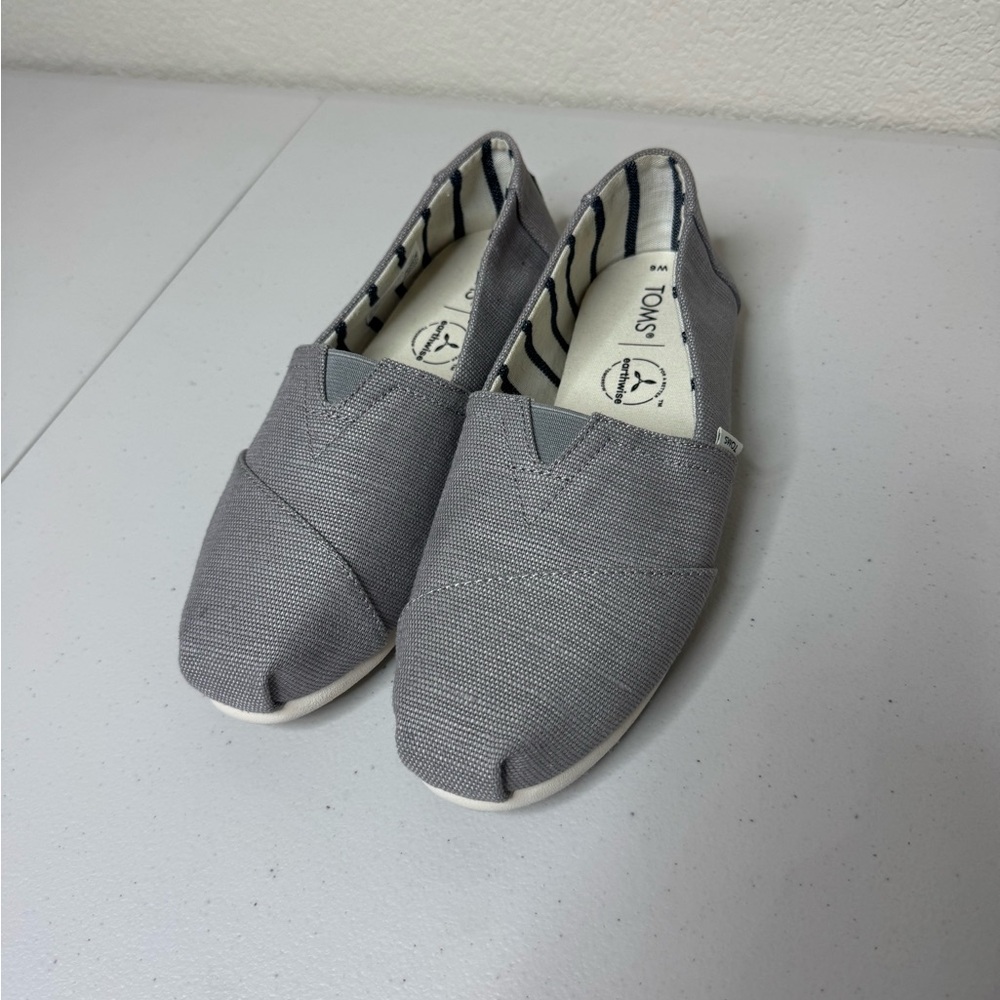 NWOT TOMS Gray Slip-On Shoes